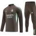 25/26 Kids Real Madrid Brown Kids Edition Classic Jacket Training Suit (Top+Pant)-4848057