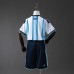 2026 World Cup Argentina Home White Blue Kids Jersey Version Short Sleeve (Shirt + Short)-315362