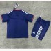 26/26 Kids Lyon Away Navy Blue Kids Jersey Kit Short Sleeve (Shirt + Short)-203296