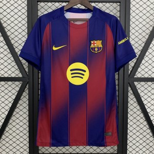 25/26 Barcelona Home Red Navy Blue Jersey Kit Short Sleeve-6717934