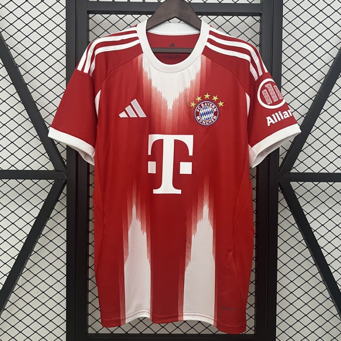 25/26 Bayern Munich Home Red White Jersey Kit Short Sleeve-8268692