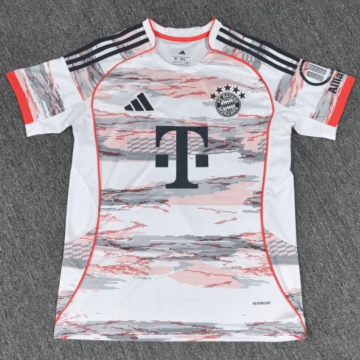 25/26 Bayern Munich Away White Jersey Kit Short Sleeve-8421666