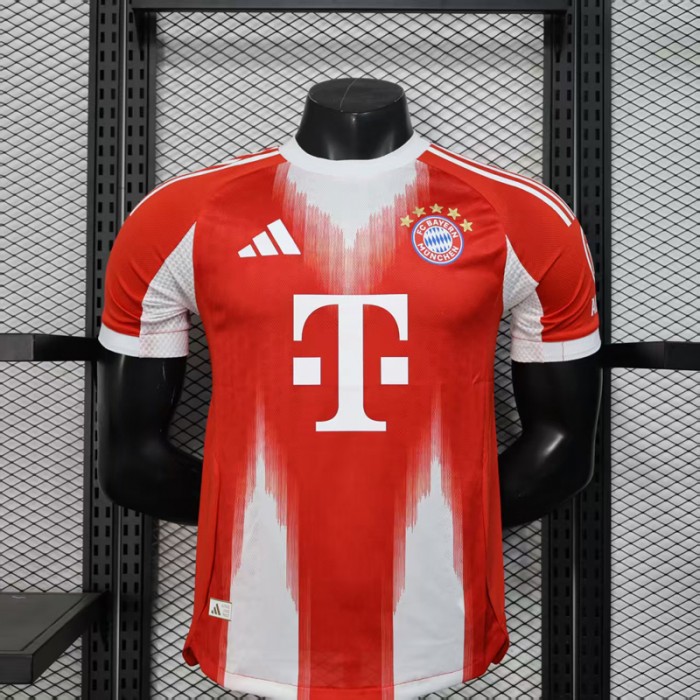 25/26 Bayern Munich Home Red White Jersey Kit Short Sleeve (Player Version)-1581687
