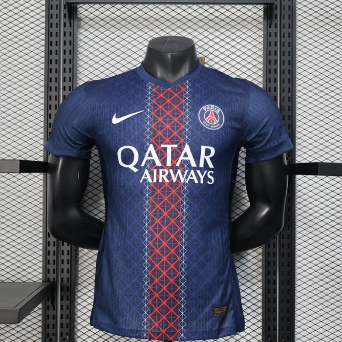 25/26 Paris Saint-Germain PSG Home Navy Blue Jersey Version Short Sleeve (Player Version)-6603569