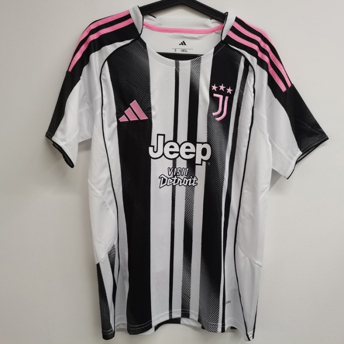 25/26 Juventus Home White Black Jersey Version Short Sleeve-8548832