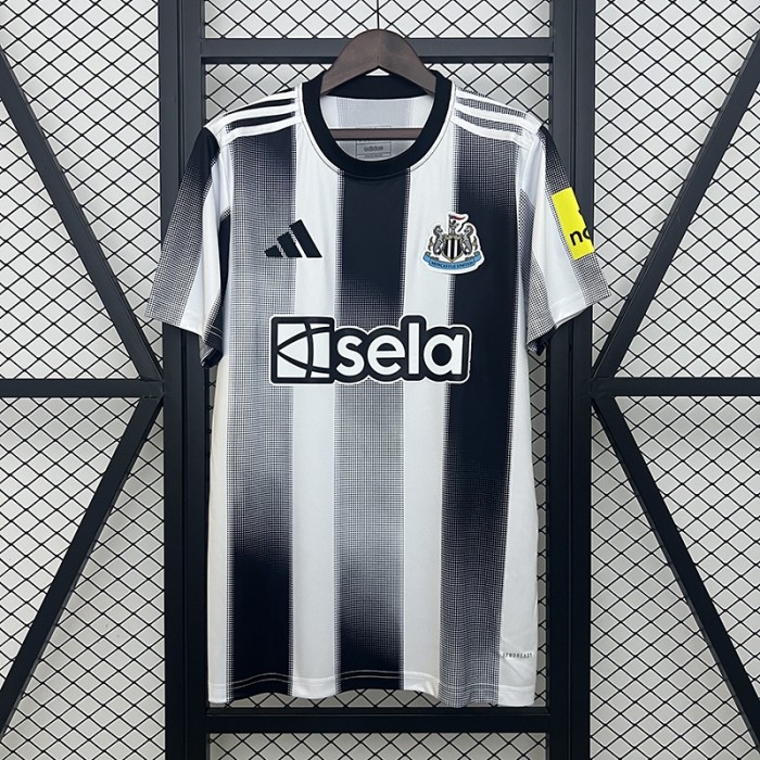 25/26 Newcastle United Home White Black Jersey Version Short Sleeve-8323484
