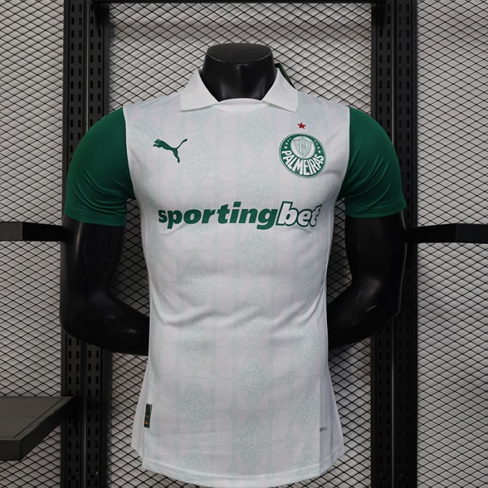 25/26 Palmeiras Away White Green Jersey Version Short Sleeve (Player Version)-9711339