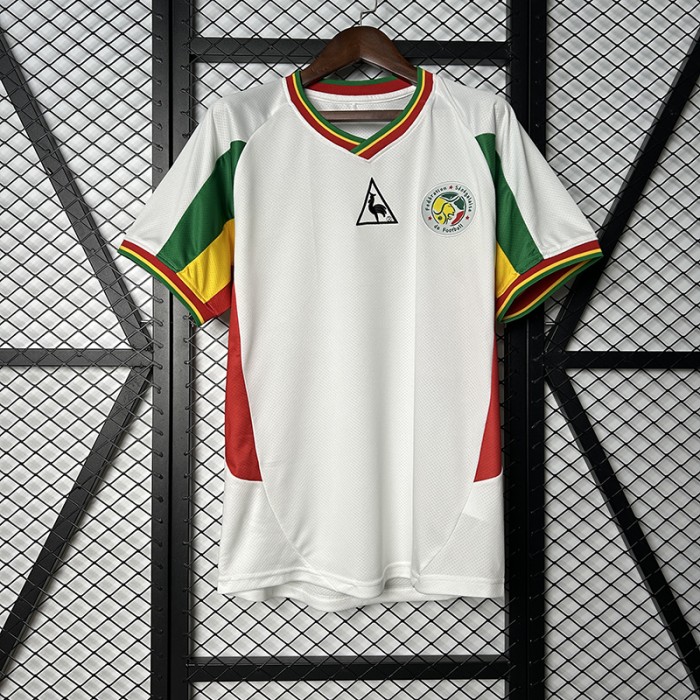 Retro 2002 Senegal Home White Jersey Version Short Sleeve-9966718