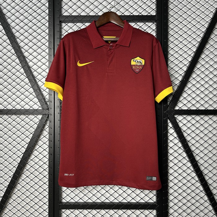 Retro 14/15 Roma Home Red Jersey Version Short Sleeve-8554126
