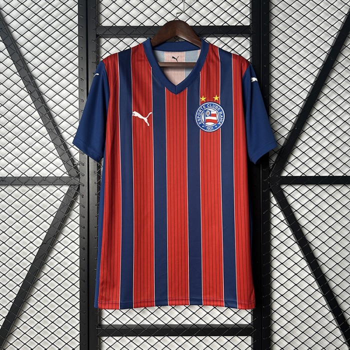 25/26 Bahia Away Red Navy Blue Jersey Version Short Sleeve-3731151