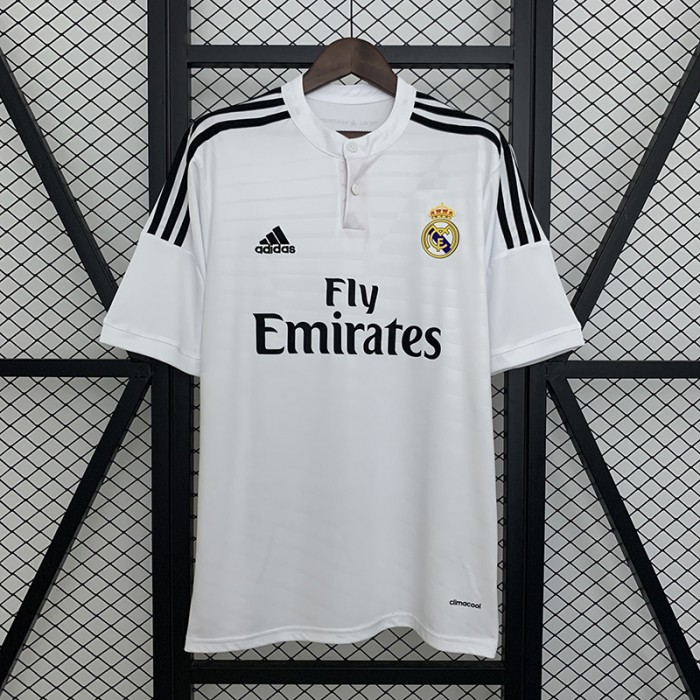 Retro 14/15 Real Madrid Home White Jersey Version Short Sleeve-7201298