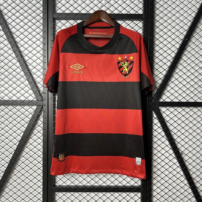 25/26 Recife Home Red Black Jersey Version Short Sleeve-3537170