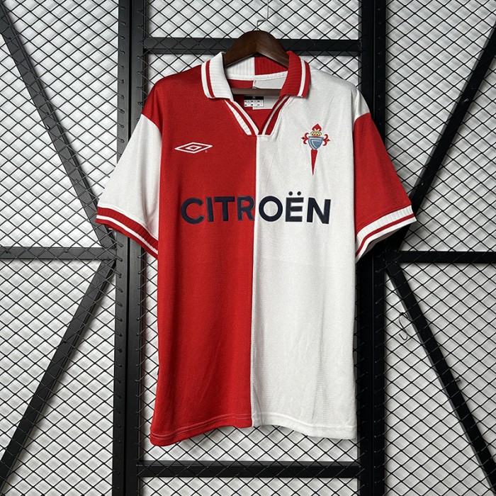 Retro 01/02 Celta Away White Red Jersey Version Short Sleeve-2793594