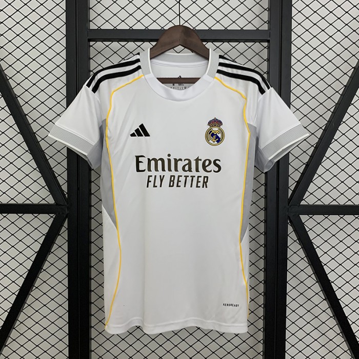 25/26 Real Madrid Home White Women's Jersey Version Short Sleeve-9889761