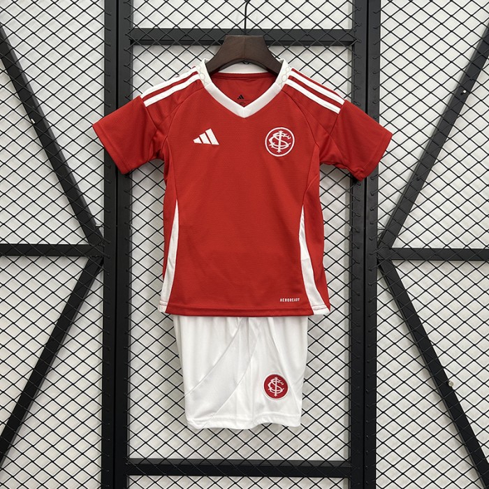 25/26 Kids Internacional Home Kids Red Jersey Version Short Sleeve-5840875