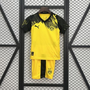 25/26 Kids Borussia Dortmund Home Kids Yellow Black Jersey Version Short Sleeve-5175278