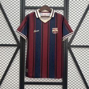 Retro Barcelona 125th Anniversary Red Gray Jersey Version Short Sleeve-8024017