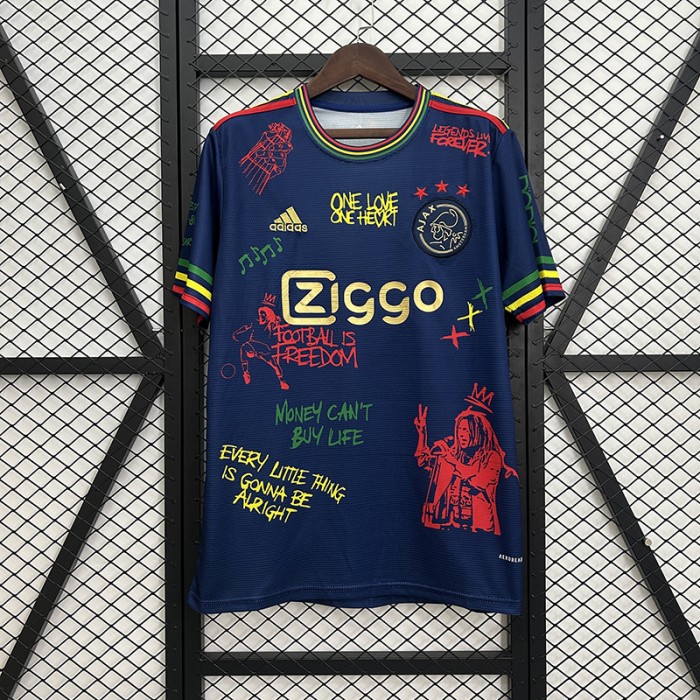 25/26 Ajax Special Edition Navy Blue Jersey Version Short Sleeve-7586210