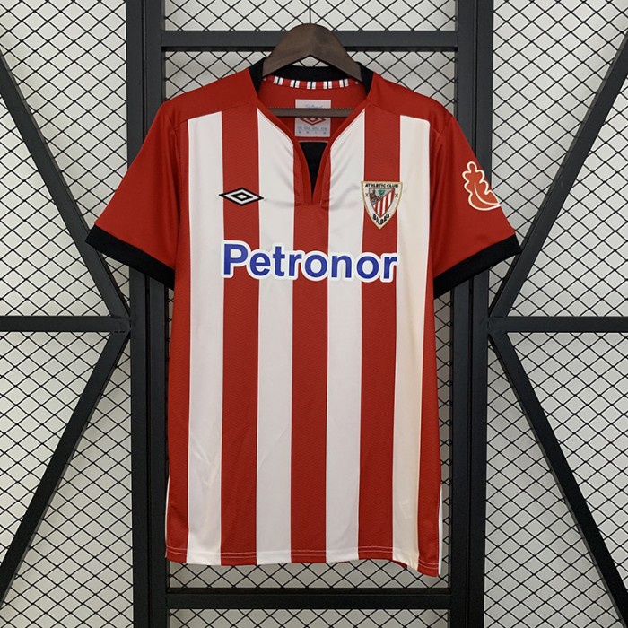 Retro 11/12 Athletic Bilbao Home Red White Jersey Version Short Sleeve-2780140