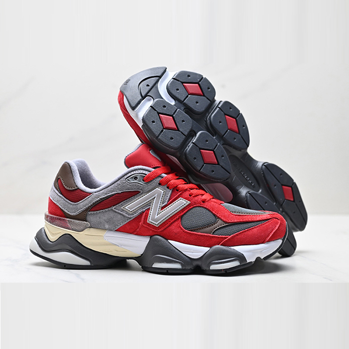 New Balance NB9060 Running Shoes-Red/Gray-8810394