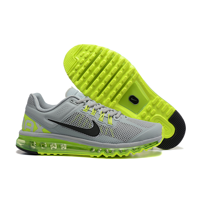 Air MAX 2013 Running Shoes-Gray/Green-7402676