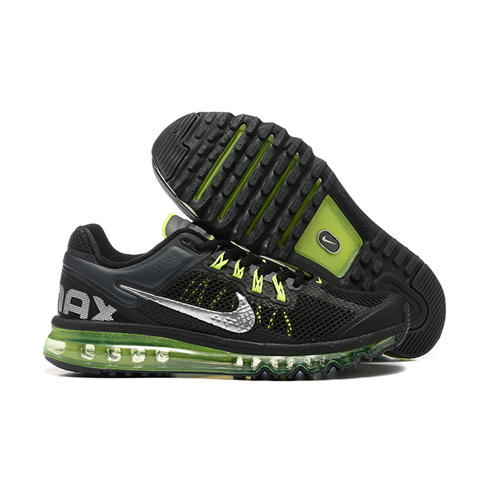 Air MAX 2013 Running Shoes-Black/Green-2224711