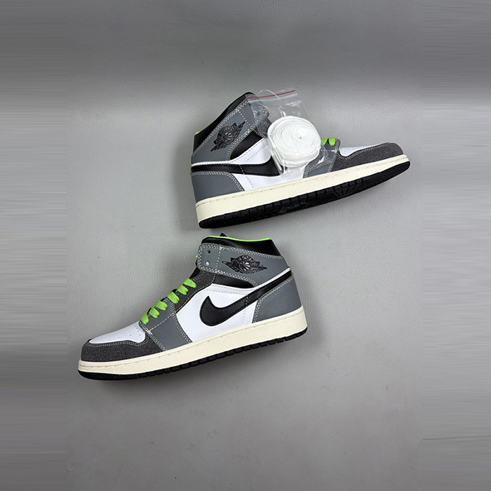 Air Jordan 1 AJ1 High Running Shoes-Gray/White-4163718