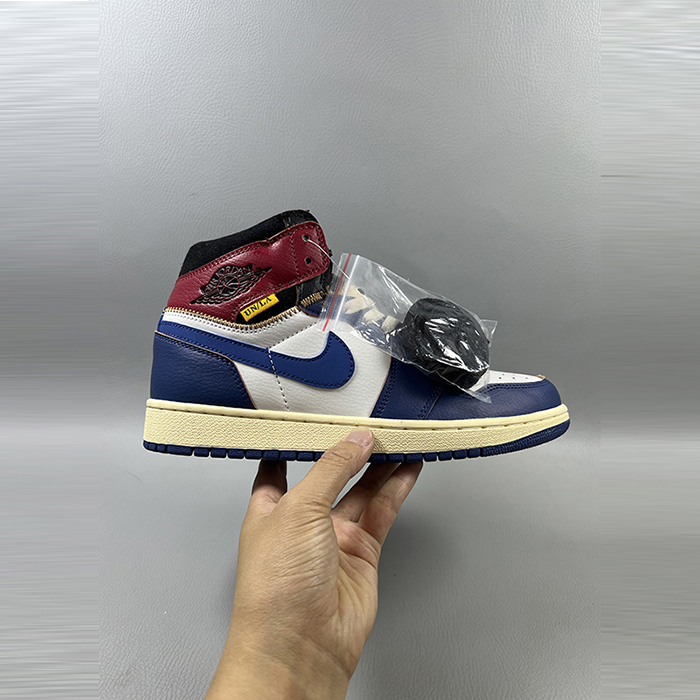 Air Jordan 1 AJ1 High Running Shoes-Navy Blue/White-3660649