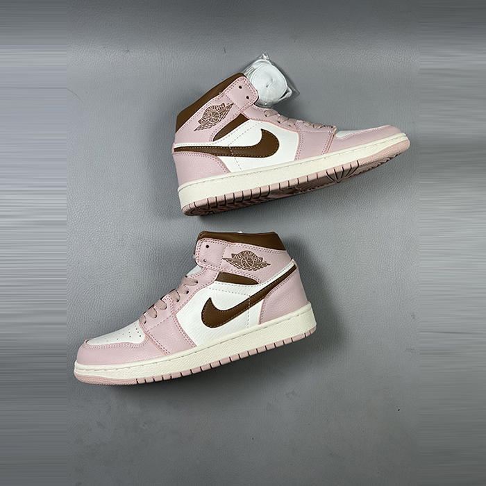 Air Jordan 1 AJ1 High Women Running Shoes-Pink/White-2172848
