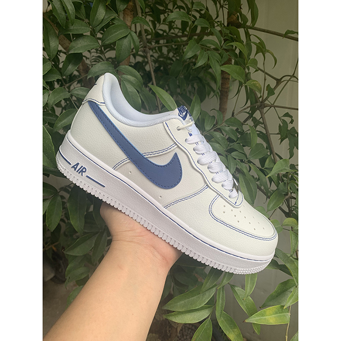 AIR FORCE AF1 Running Shoes-White/Blue Navy-4172651