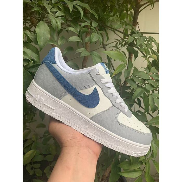 AIR FORCE AF1 Running Shoes-White/Gray-7737489