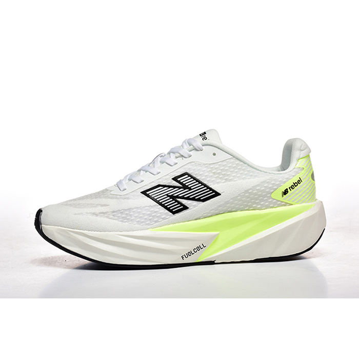 New Balance FuelCell Rebel V5 Running Shoes-White/Green-5839188