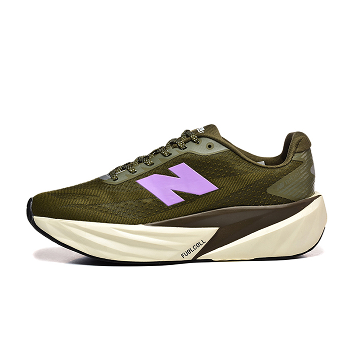 New Balance FuelCell Rebel V5 Running Shoes-Army Green/White-9848201