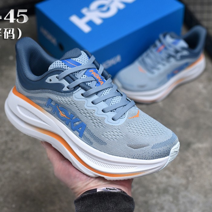 HOKA Bondi 9 Running Shoes-Blue/White-8136928