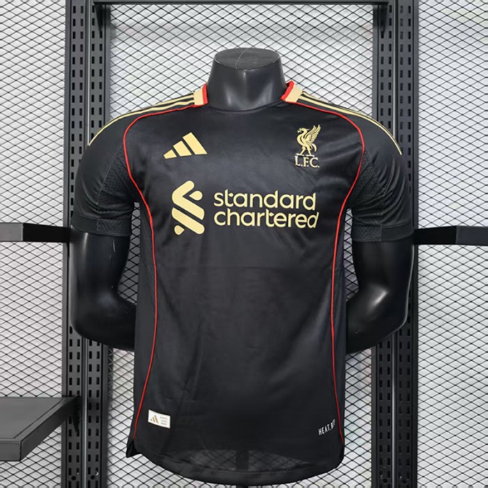 25/26 Liverpool Second Away Black Jersey Version Short Sleeve (Player Version)-5636734