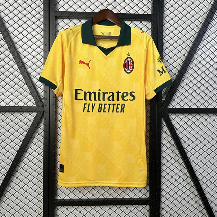 25/26 AC Milan Third Away Yellow Jersey Version Short Sleeve-618967