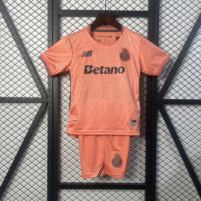 25/26 Kids Porto Away Pink Kids Jersey Kit Short Sleeve (Shirt + Short)-445058