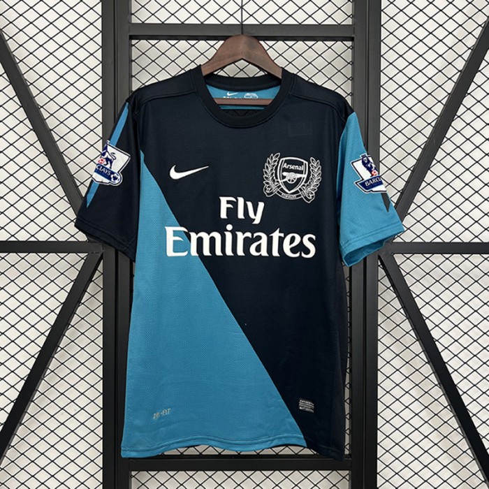 Retro 11/12 Arsenal Away Blue Black Jersey Version Short Sleeve-7171283