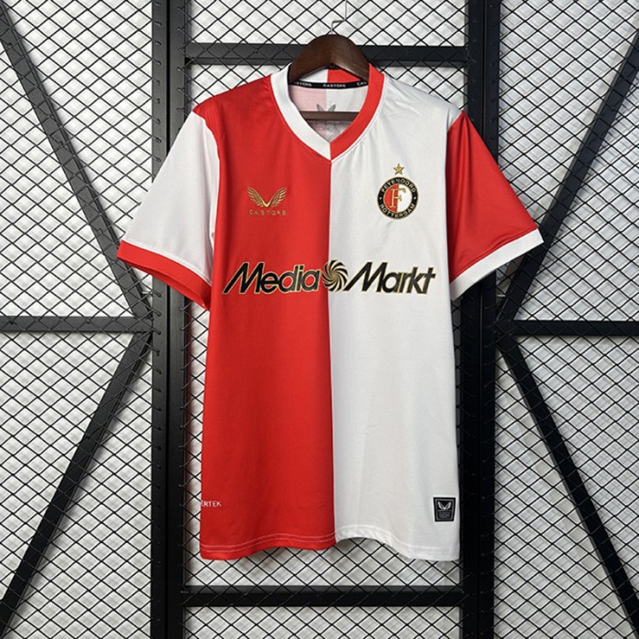 25/26 Eindhoven Home White Red Jersey Version Short Sleeve-6985332