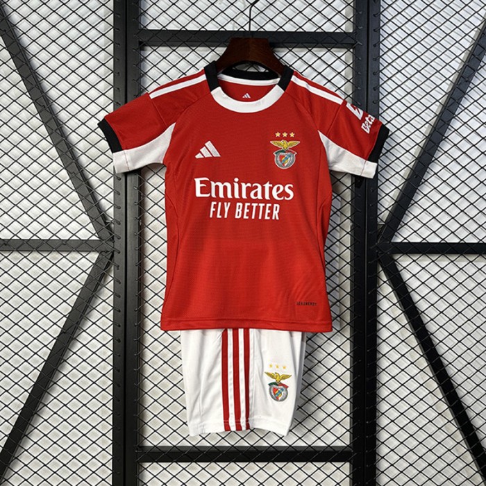25/26 Kids Benfica Home Red Kids Jersey Kit Short Sleeve (Shirt + Short)-8733604