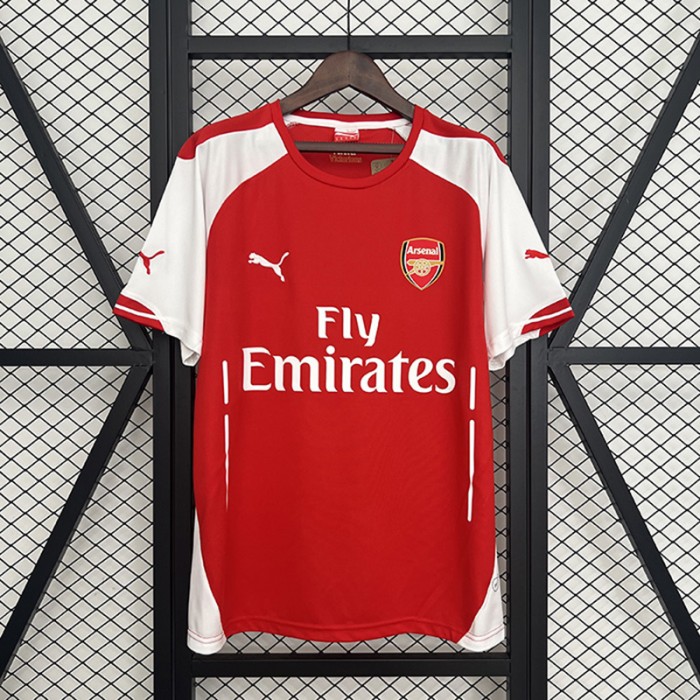 Retro 14/15 Arsenal Home Red White Jersey Version Short Sleeve-3206527