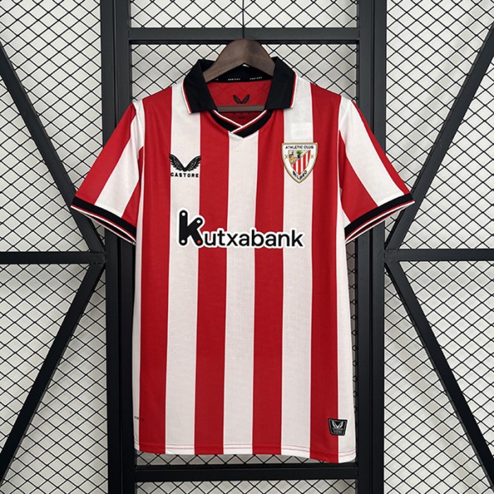 25/26 Athletic Bilbao Home Red White Jersey Version Short Sleeve-8438593