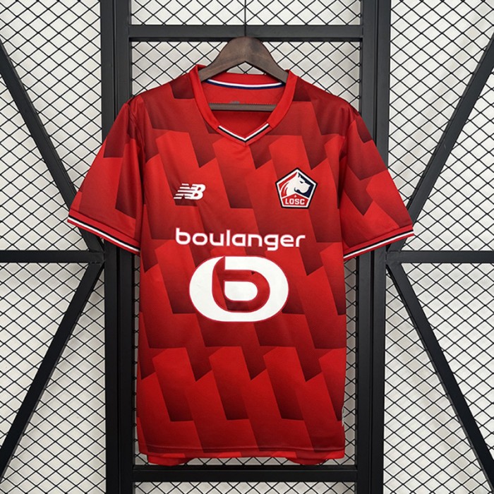 25/26 Lille OSC Home Red Jersey Version Short Sleeve-4058911