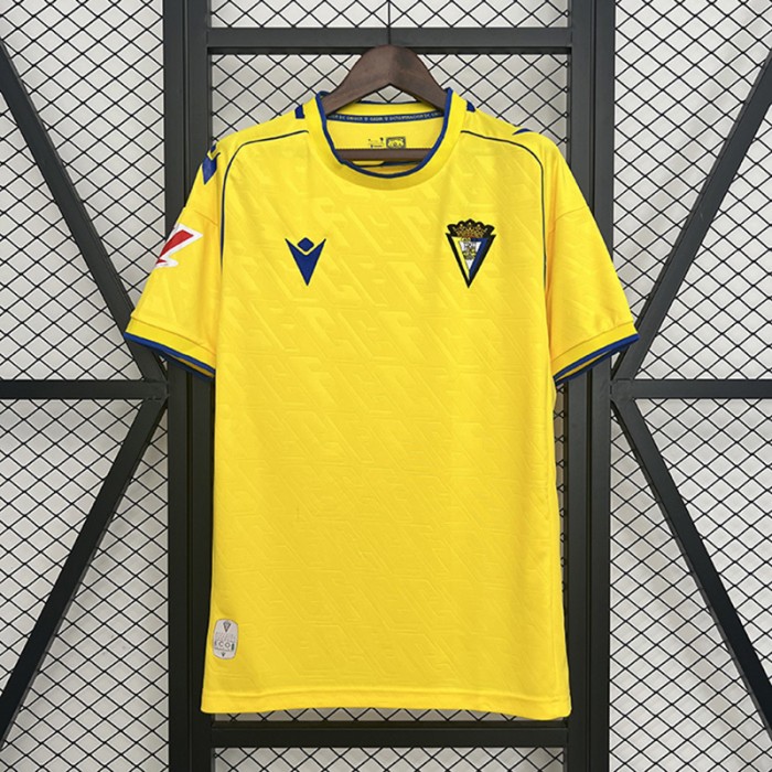 25/26 Cadiz Home Yellow Jersey Version Short Sleeve-4291288