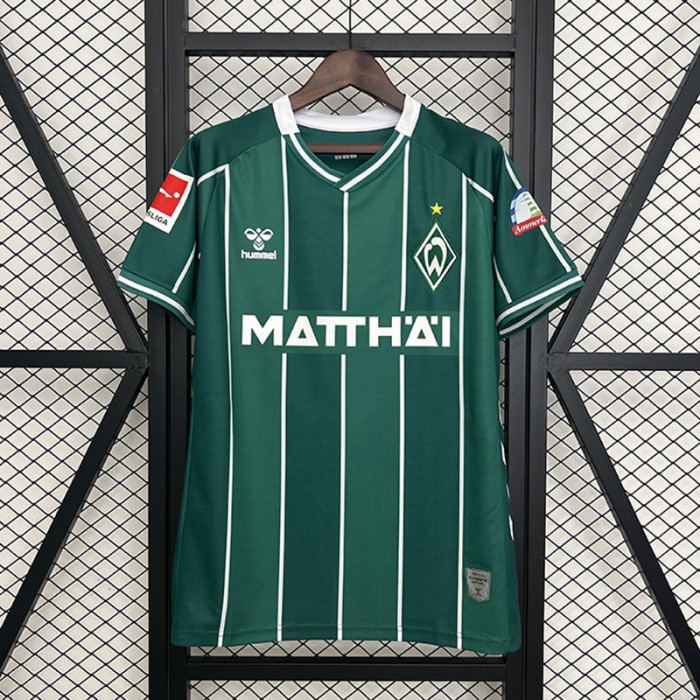 25/26 Werder Bremen Home Green White Jersey Version Short Sleeve-7263672