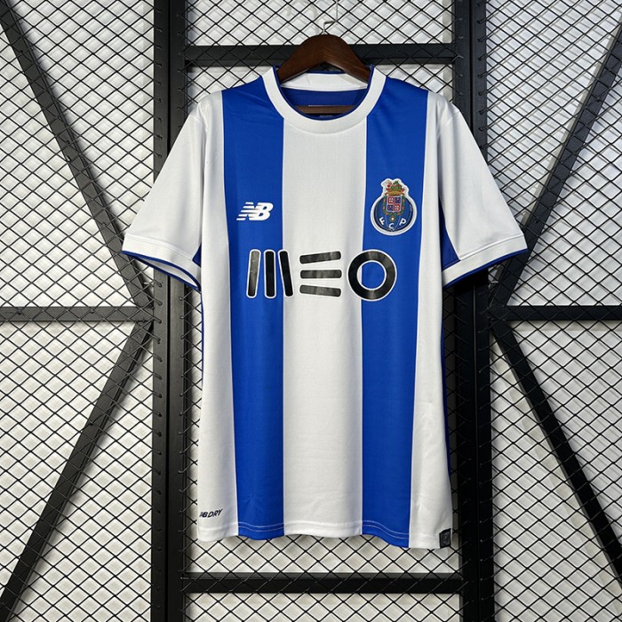 Retro 17/18 Porto Home Blue White Jersey Version Short Sleeve-2096826