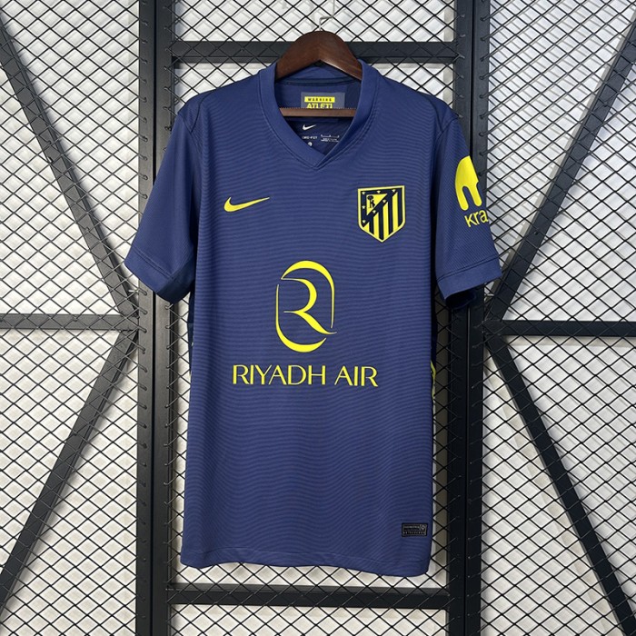 25/26 Atletico Madrid Away Navy Blue Jersey Version Short Sleeve-9189757