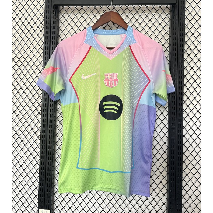 25/26 Barcelona Special Edition Green Pink Jersey Version Short Sleeve-813835
