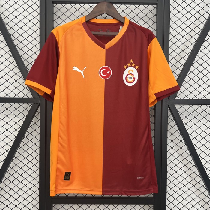 25/26 Galatasaray Home Orange Red Jersey Version Short Sleeve-1985811