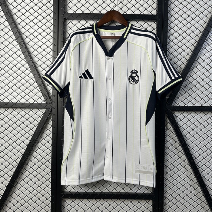 25/26 Real Madrid Special Edition White Black Jersey Version Short Sleeve-6244127